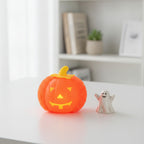 Halloween Pumpkin Ghost Squishy Glow Stress Relief Toy - Orange