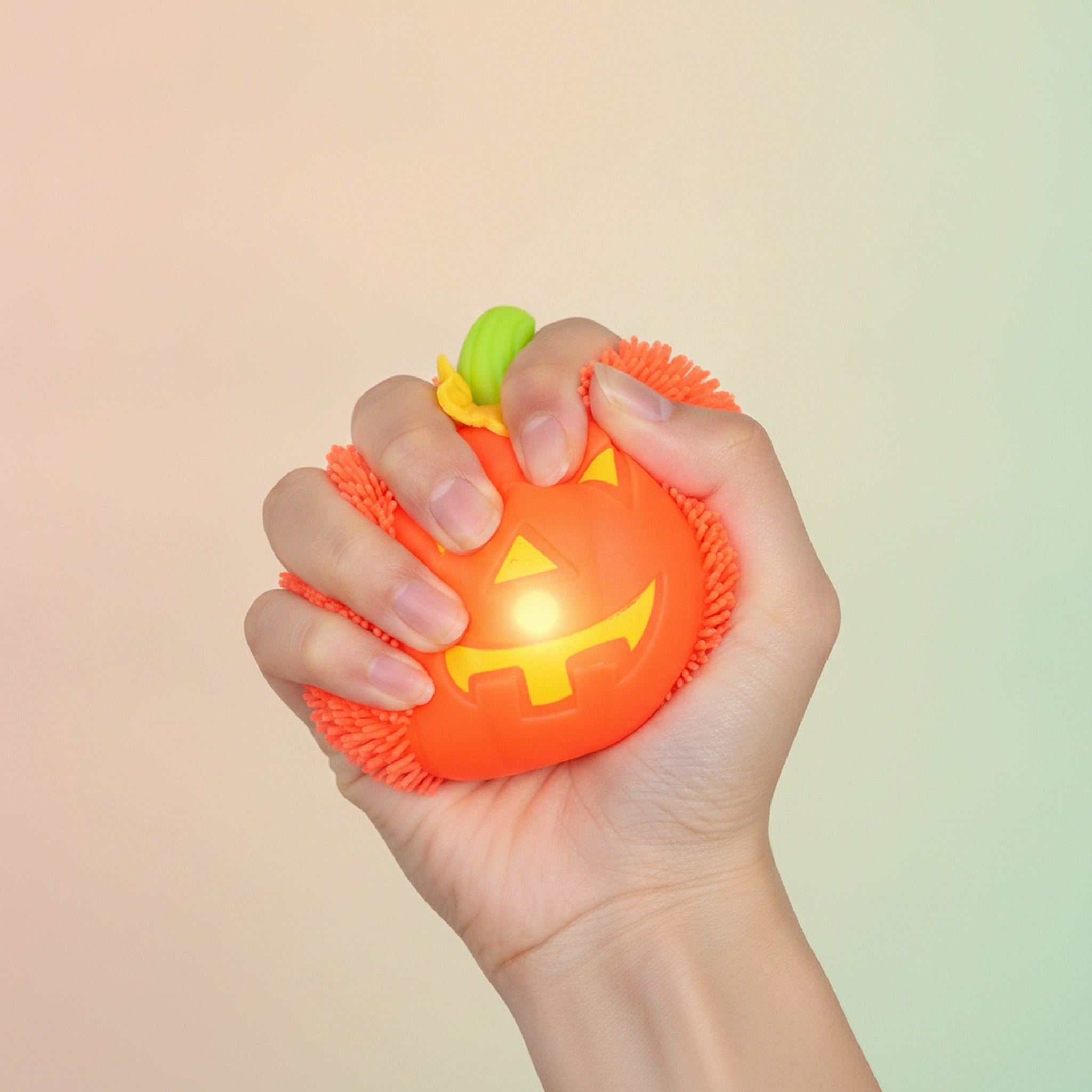 Halloween Pumpkin Ghost Squishy Glow Stress Relief Toy - Orange