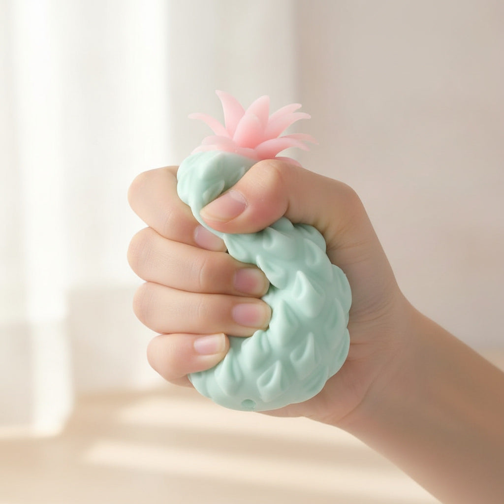 Pineapple Burst Bead Squishy Stress Relief Fidget Toy - Green