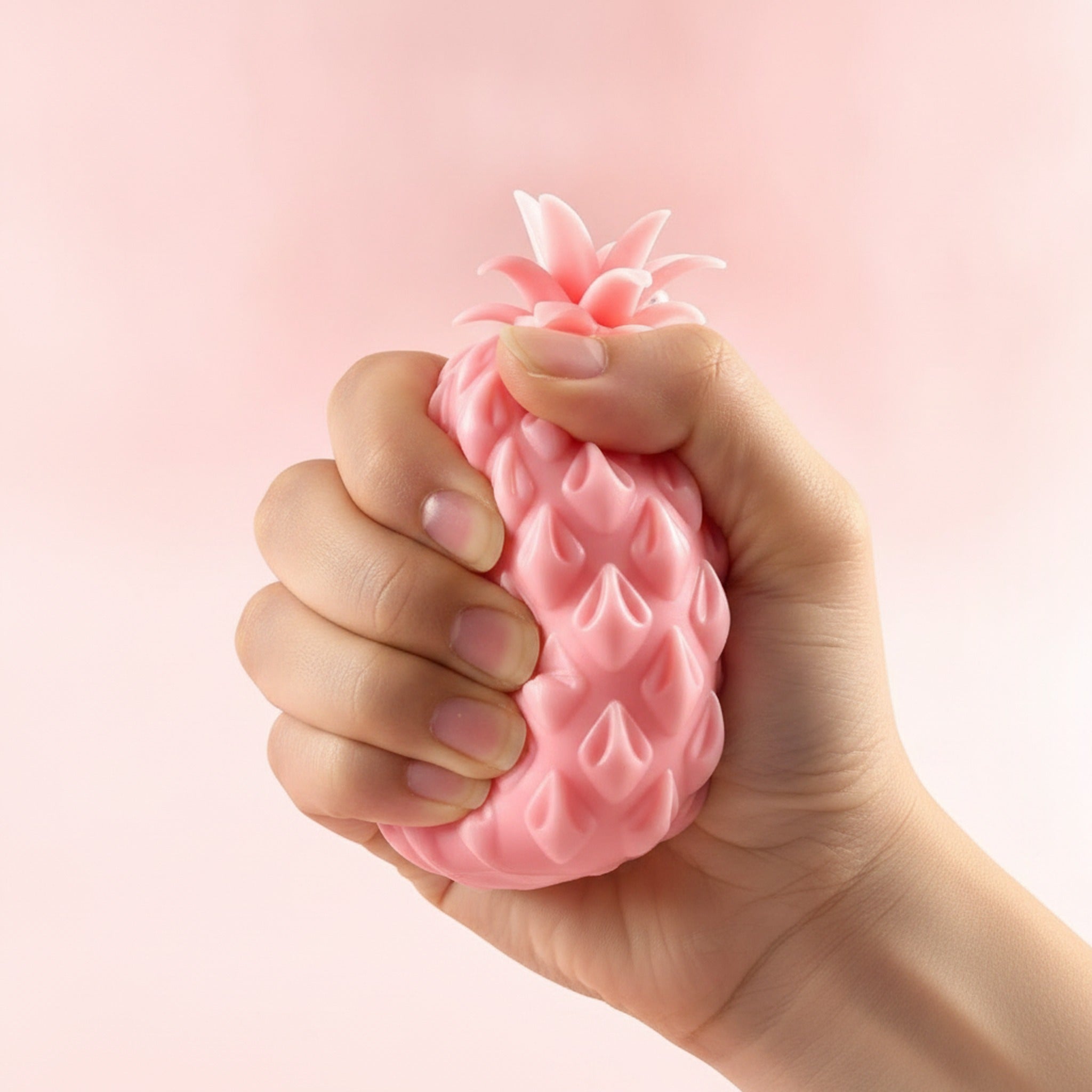 Pineapple Burst Bead Squishy Stress Relief Fidget Toy - Pink