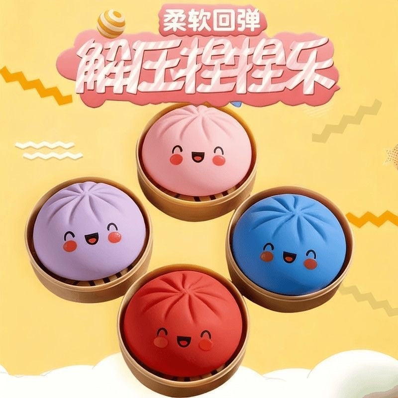 Bao Bun Squishy Slow Rising Stress Relief Fidget Toy - Blue – novelty & toys