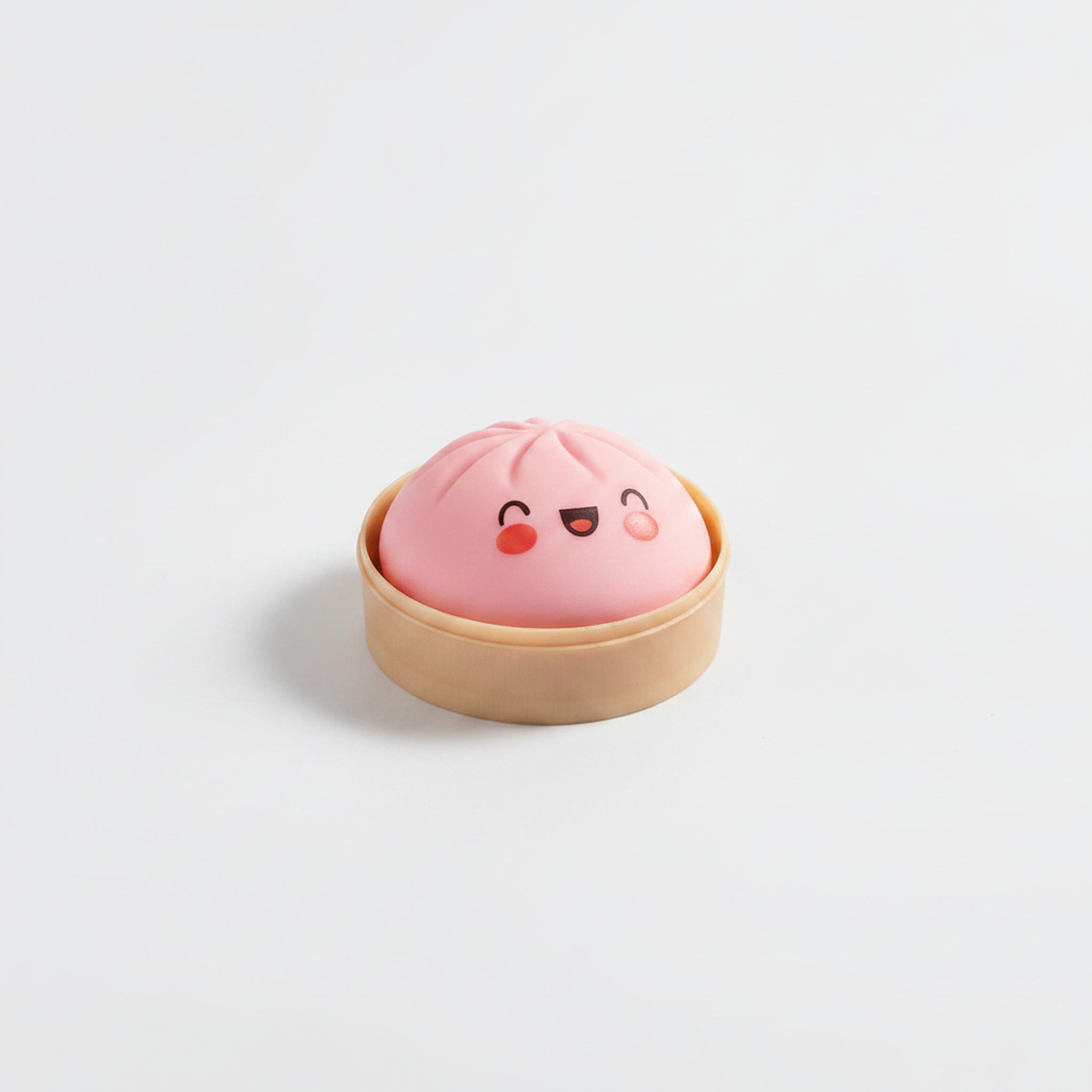 Bao Bun Squishy - Pink Open Basket