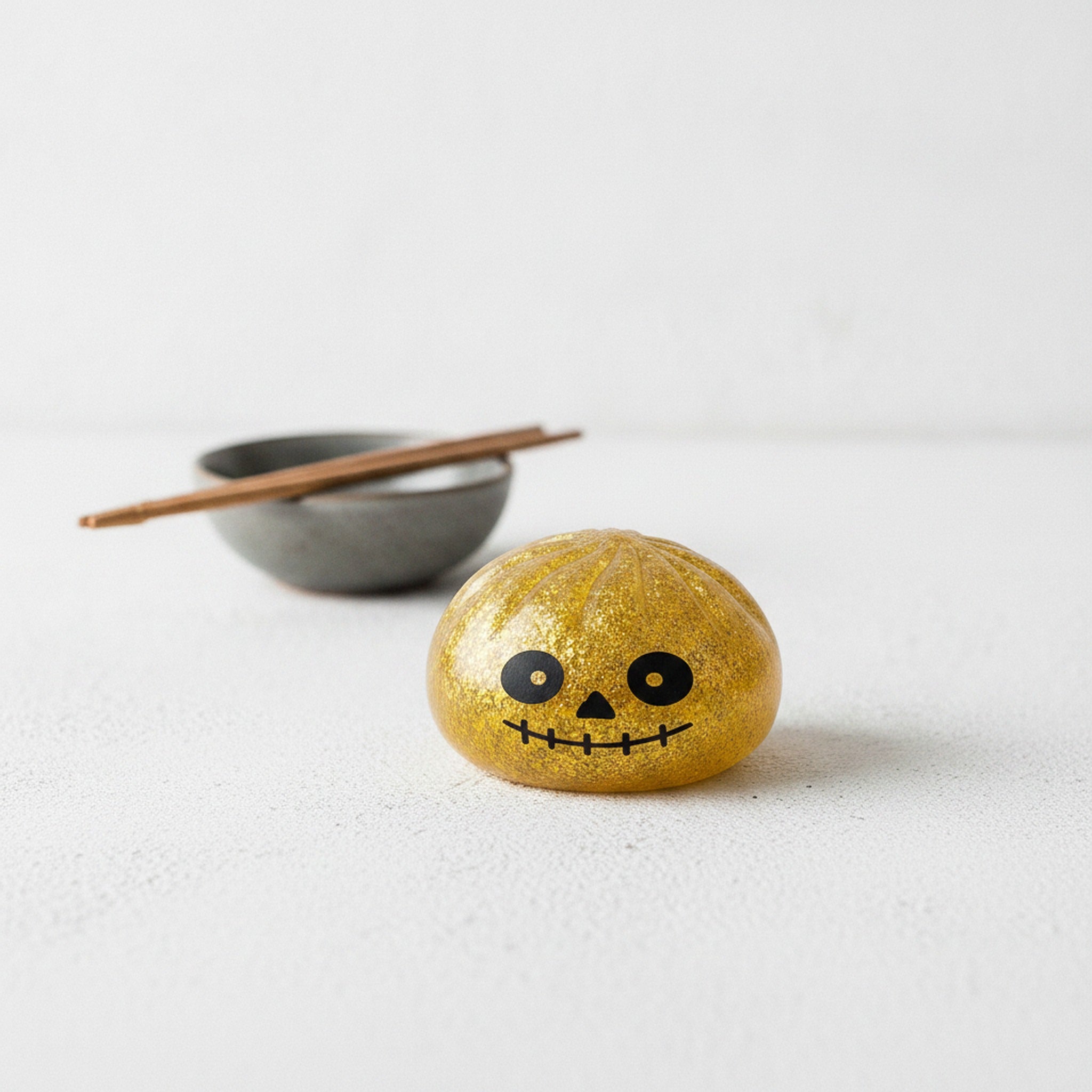 Halloween Jelly Bao Bun Squishy Slow Rising Stress Toy - Gold