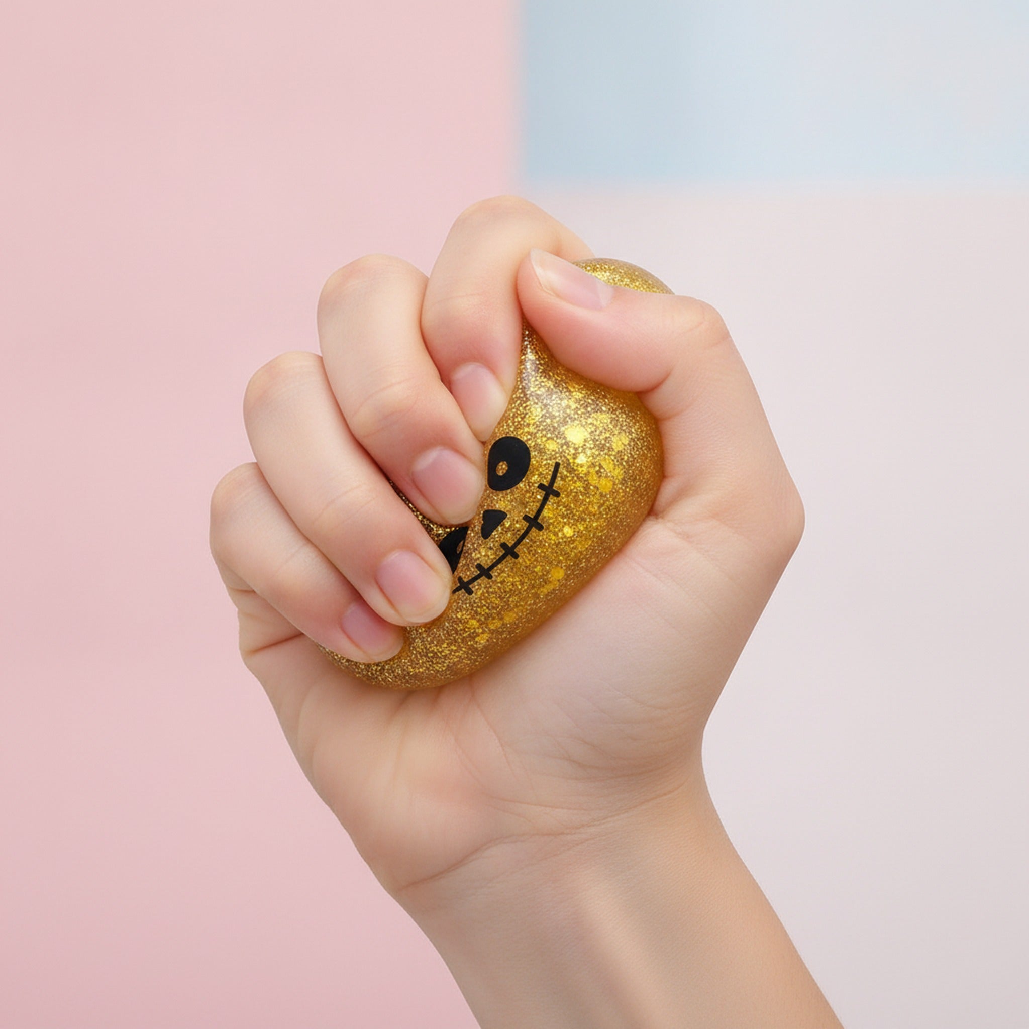 Halloween Jelly Bao Bun Squishy Slow Rising Stress Toy - Gold
