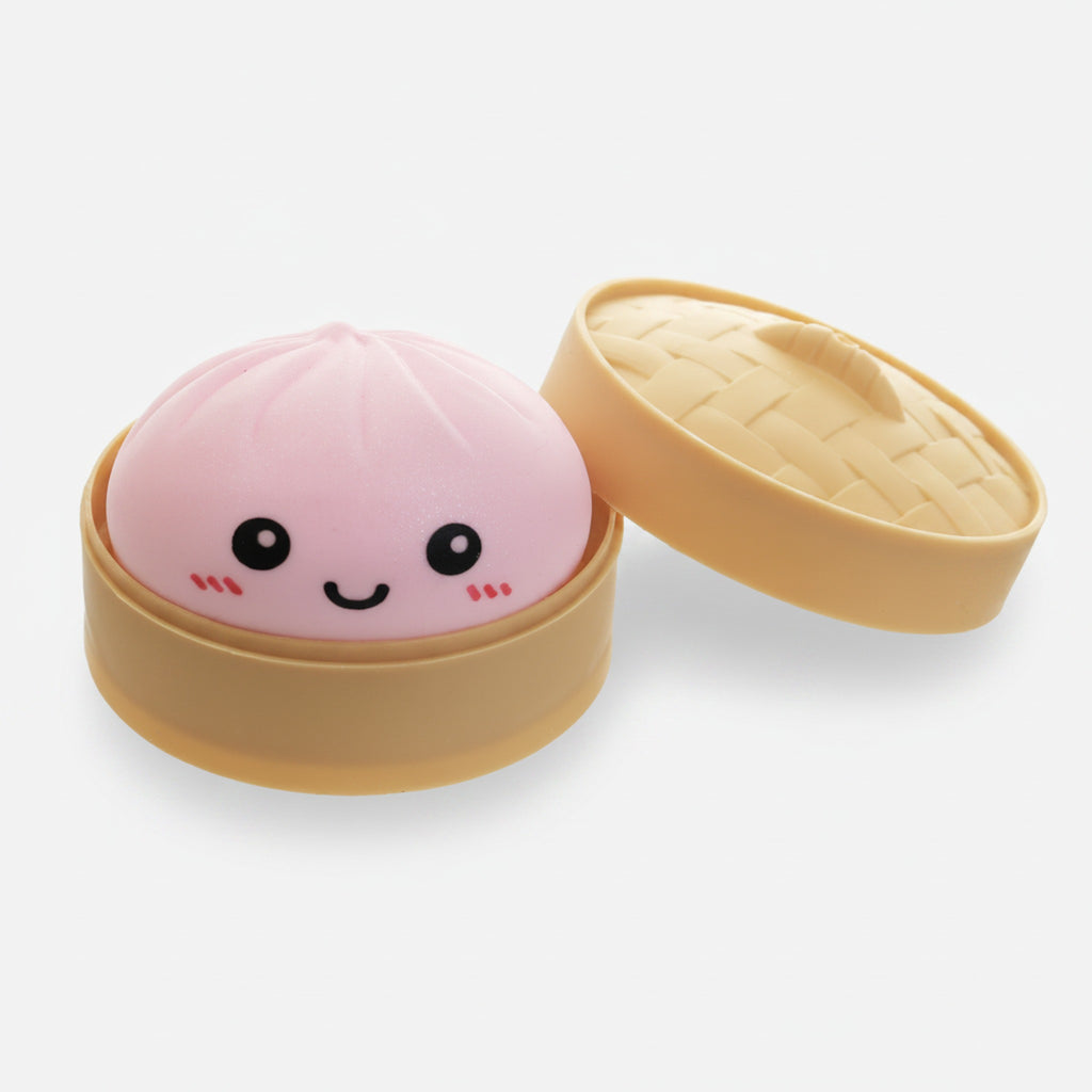 Bao Bun Squishy - Pink With Lid