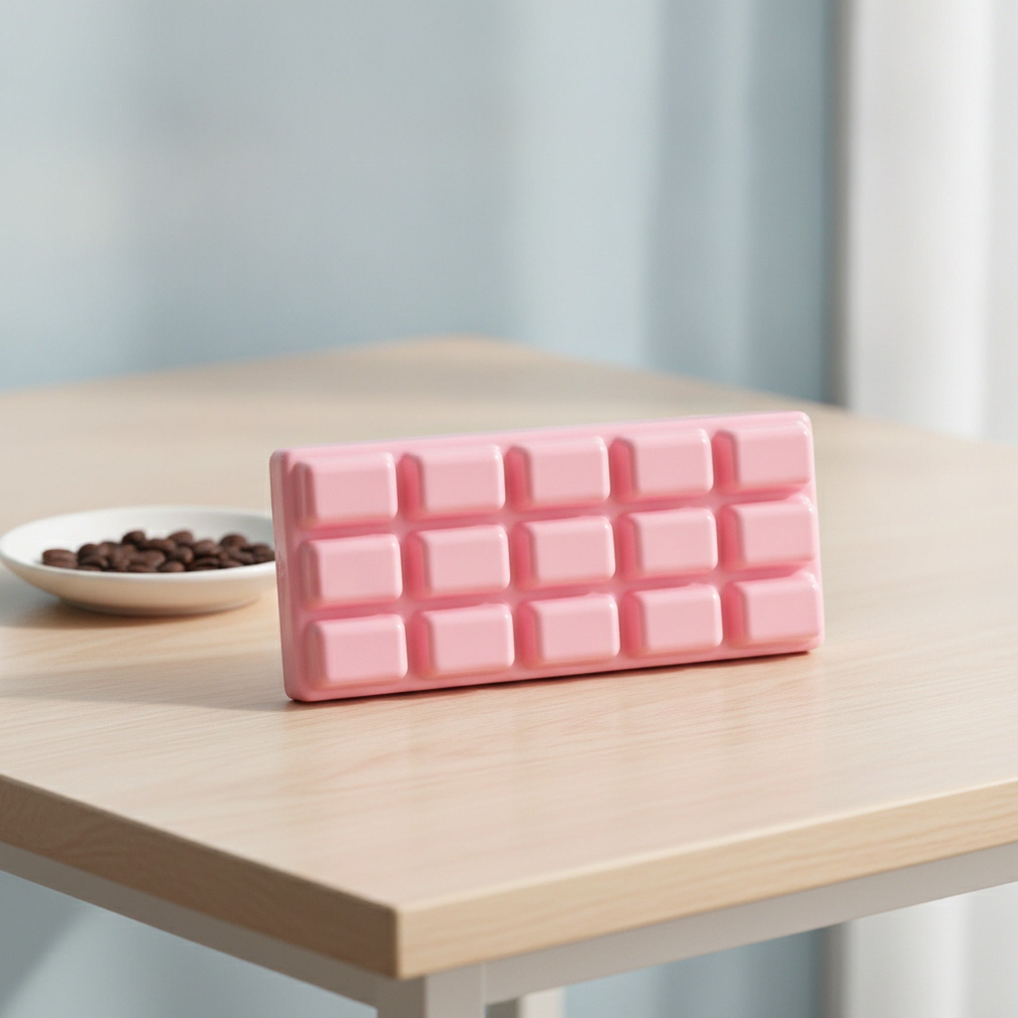 Chocolate Bar PU Squishy Slow Rising Stress Relief Toy - Pink