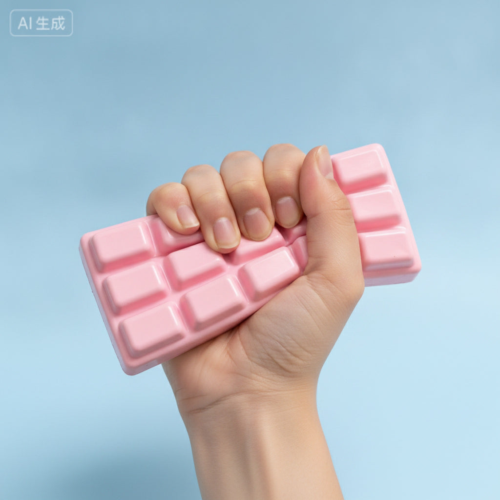 Chocolate Bar PU Squishy Slow Rising Stress Relief Toy - Pink