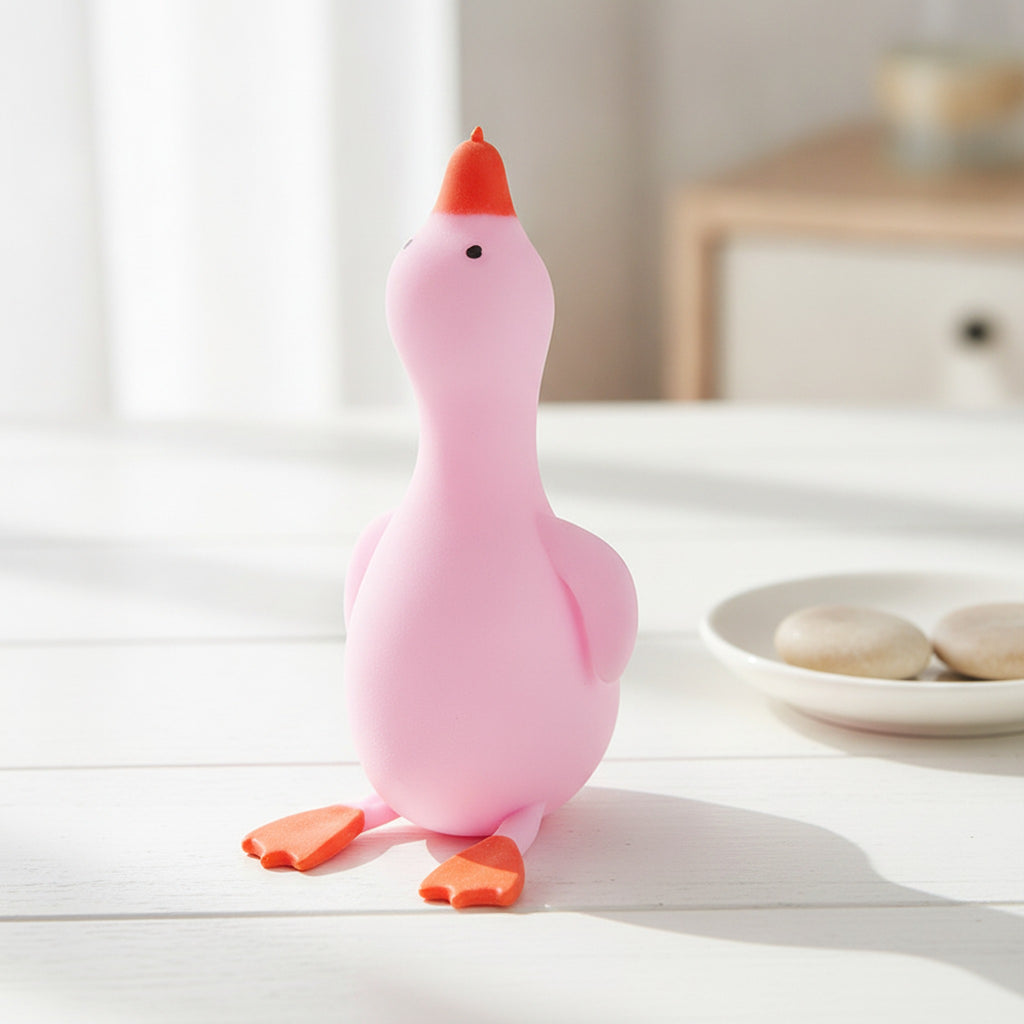 Yellow Duck Squishy Stress Relief Fidget Toy Funny Gift - Pink