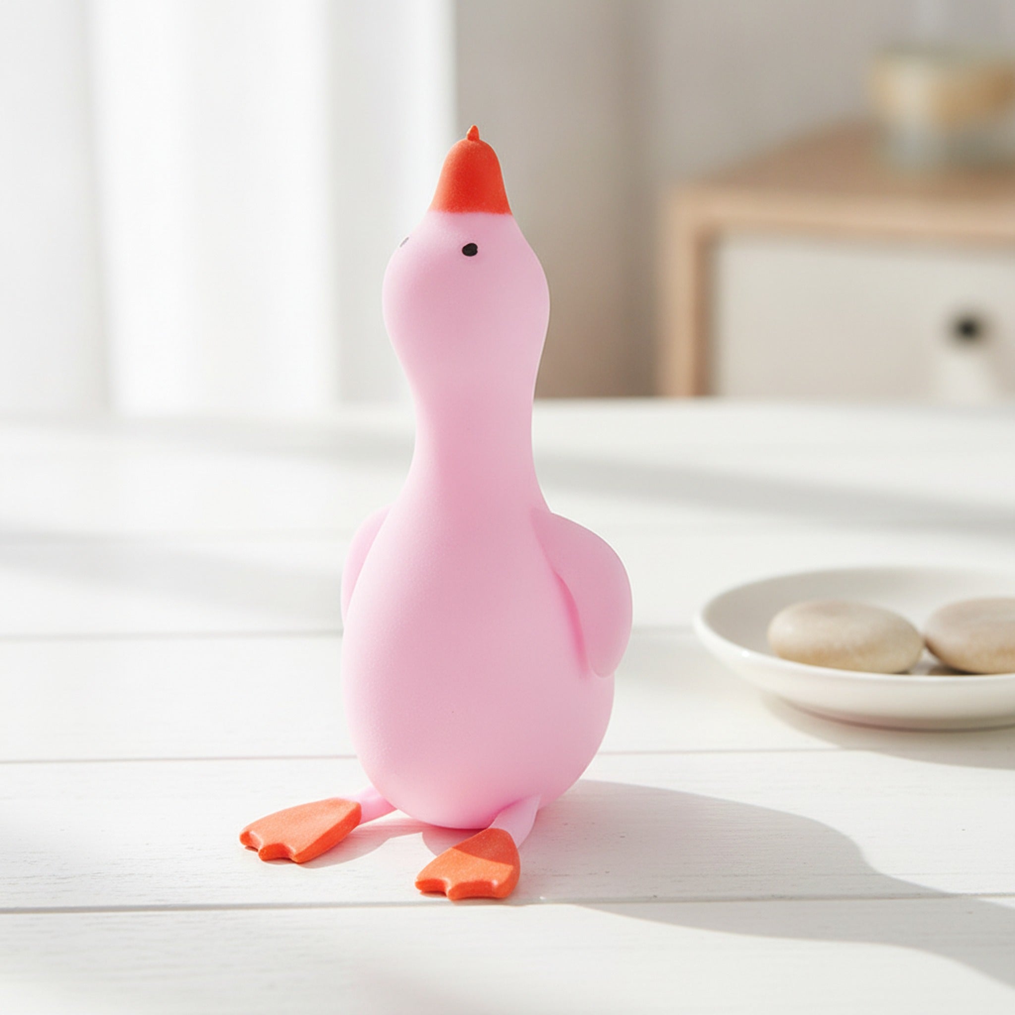 Yellow Duck Squishy Stress Relief Fidget Toy Funny Gift - Pink