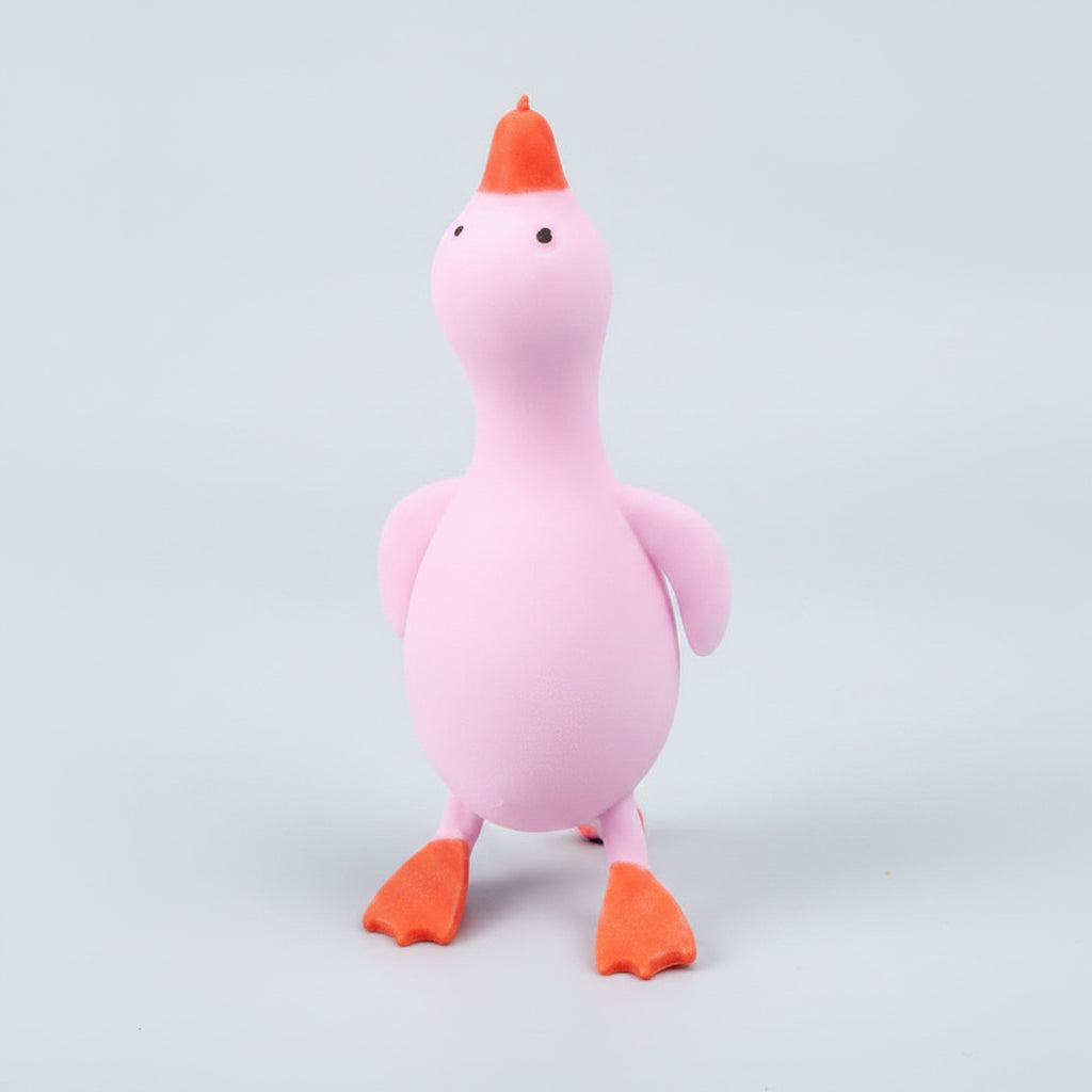 Yellow Duck Squishy Stress Relief Fidget Toy Funny Gift - Pink