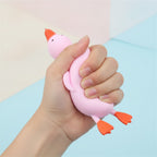 Yellow Duck Squishy Stress Relief Fidget Toy Funny Gift - Pink