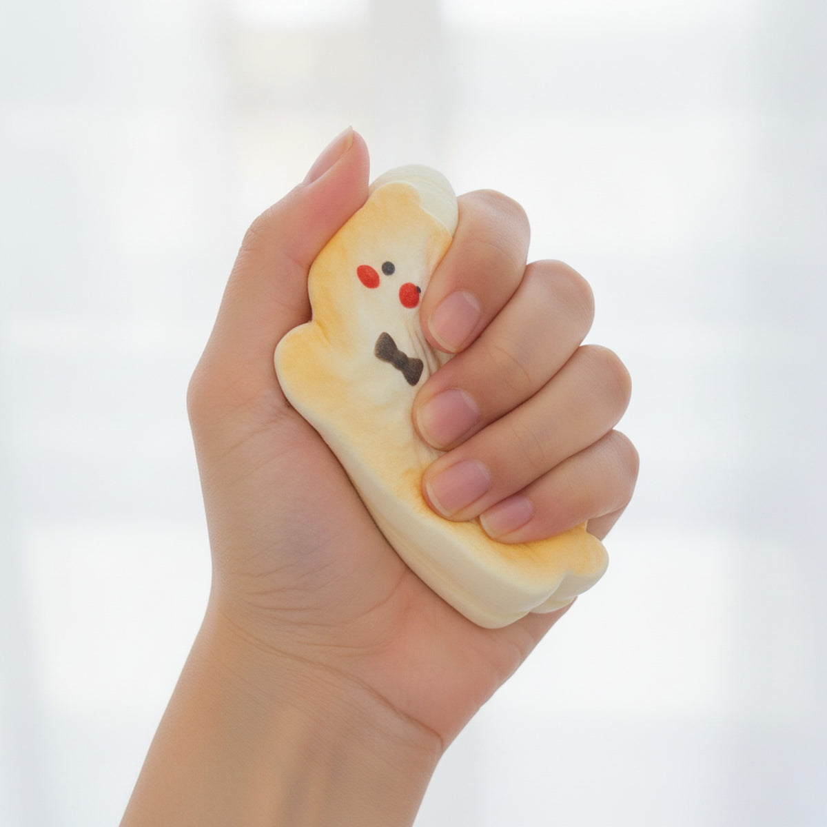 Cute Toast Cat Squishy Slow Rising Stress Relief Toy - Yellow