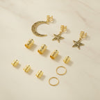 Celestial Hair Clip Charm Set - Gold