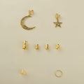 Celestial Hair Clip Charm Set - Gold – hair accessories (view 1)