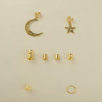 Celestial Hair Clip Charm Set - Gold – hair accessories (view 1)
