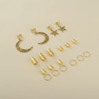 Celestial Hair Clip Charm Set - Gold