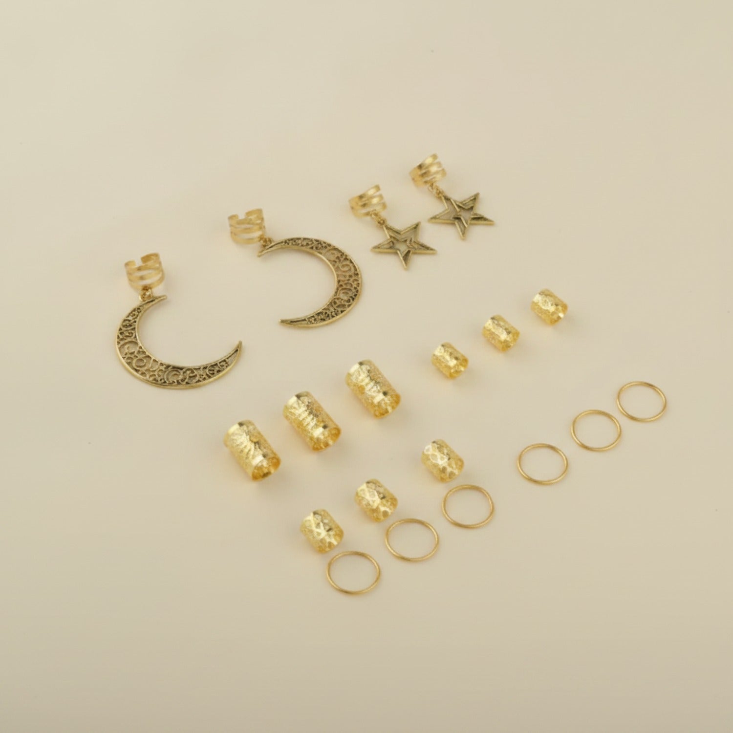 Celestial Hair Clip Charm Set - Gold