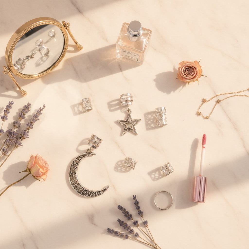 Celestial Hair Clip Charm Set - Silver – hair accessories (view 3)