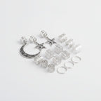 Celestial Hair Clip Charm Set - Silver