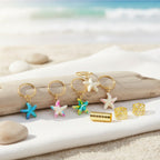 Starfish and Gold Dreadlock Hair Charms – hair accessories (view 2)