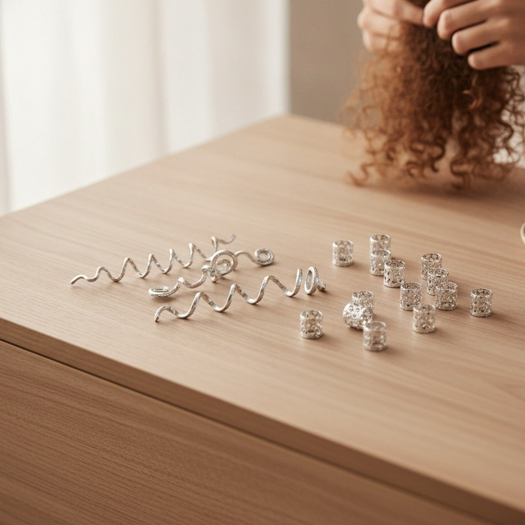 Hair Braid Rings, Cuffs & Spirals Set – hair accessories (view 2)
