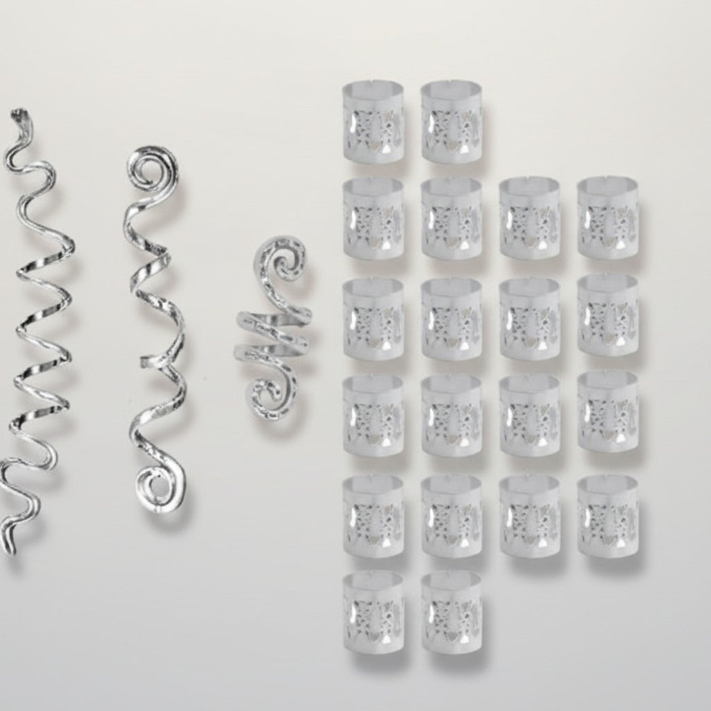 Hair Braid Rings, Cuffs & Spirals Set – hair accessories (view 1)