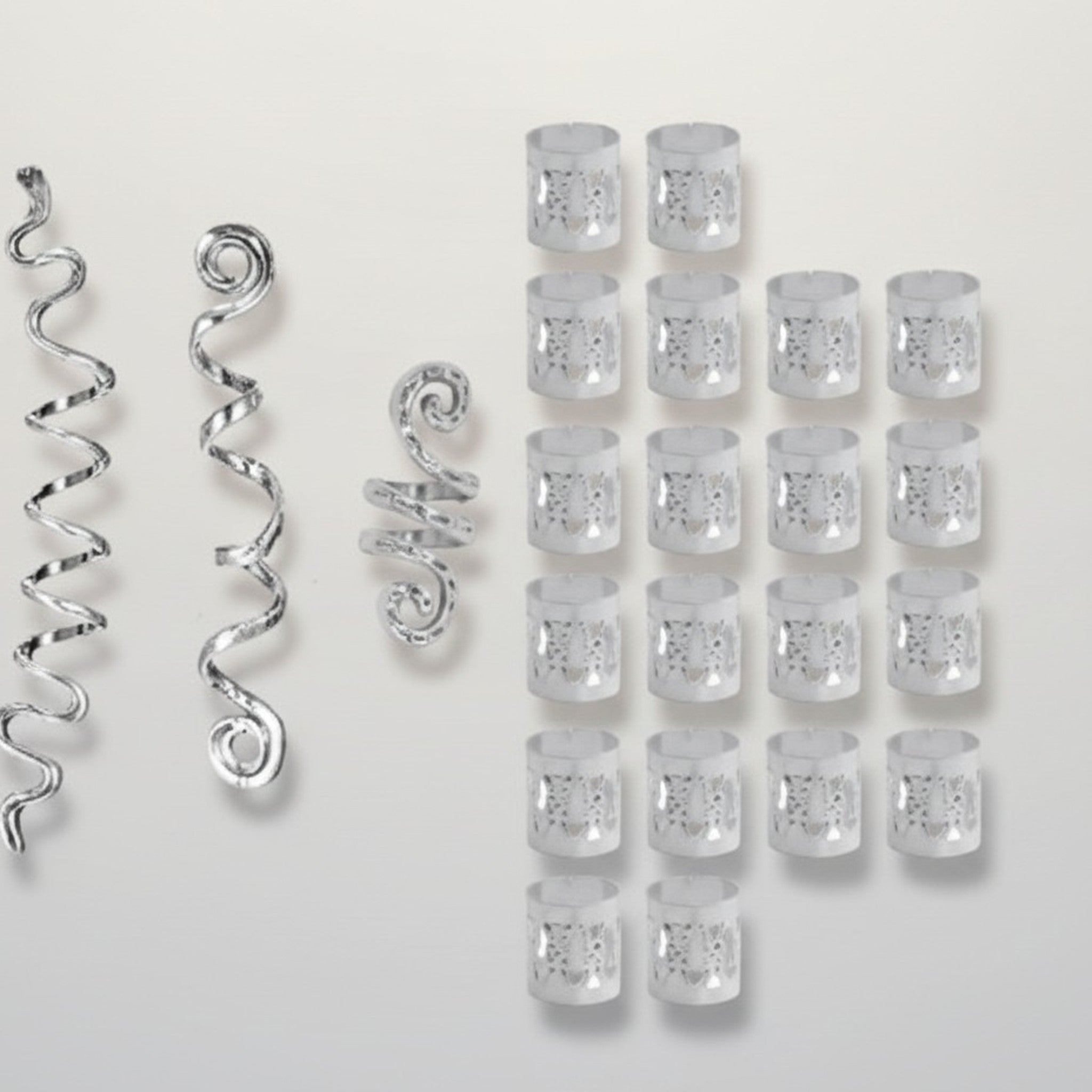 Hair Braid Rings, Cuffs & Spirals Set – hair accessories (view 1)