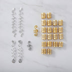 Spiral Hair Clips Assorted Set - Silver