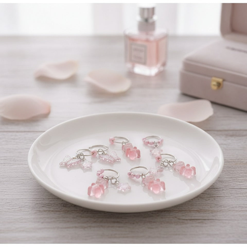 Pink Charm Hair Clips Set – hair accessories (view 2)