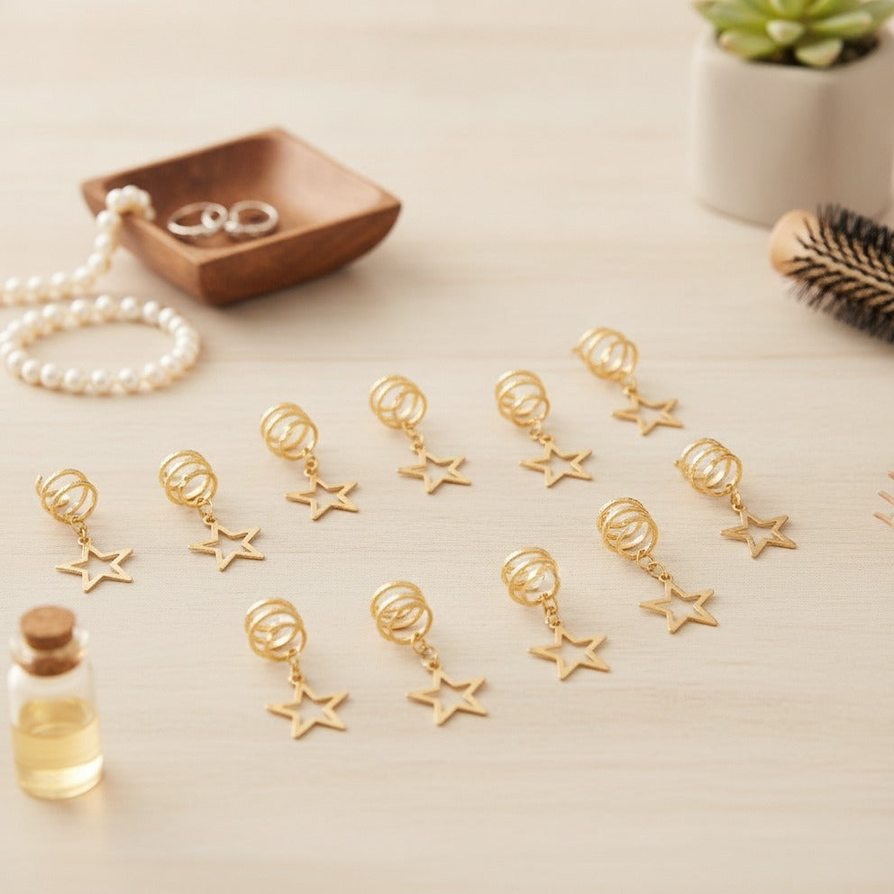 Swirl Star Hair Clips Set – hair accessories (view 2)