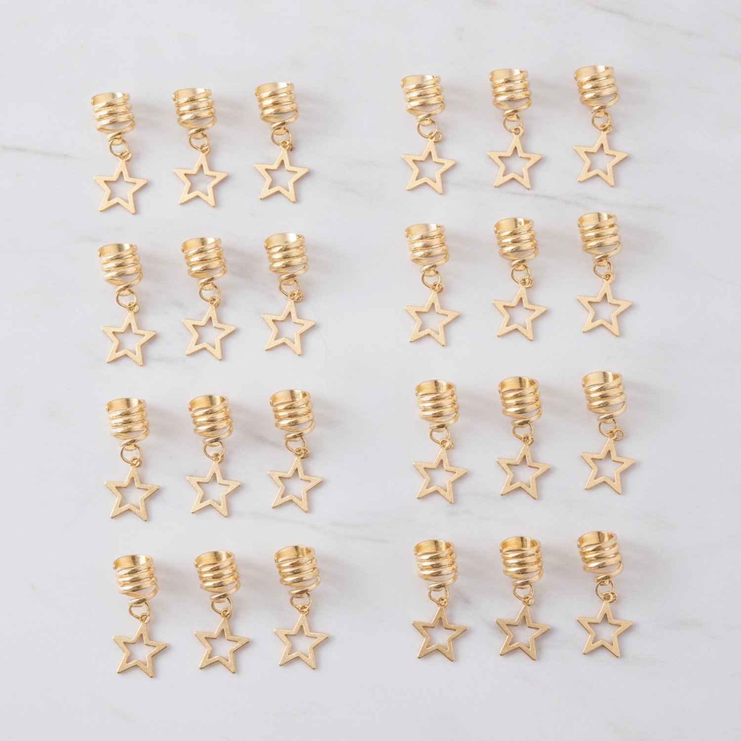 Swirl Star Hair Clips Set
