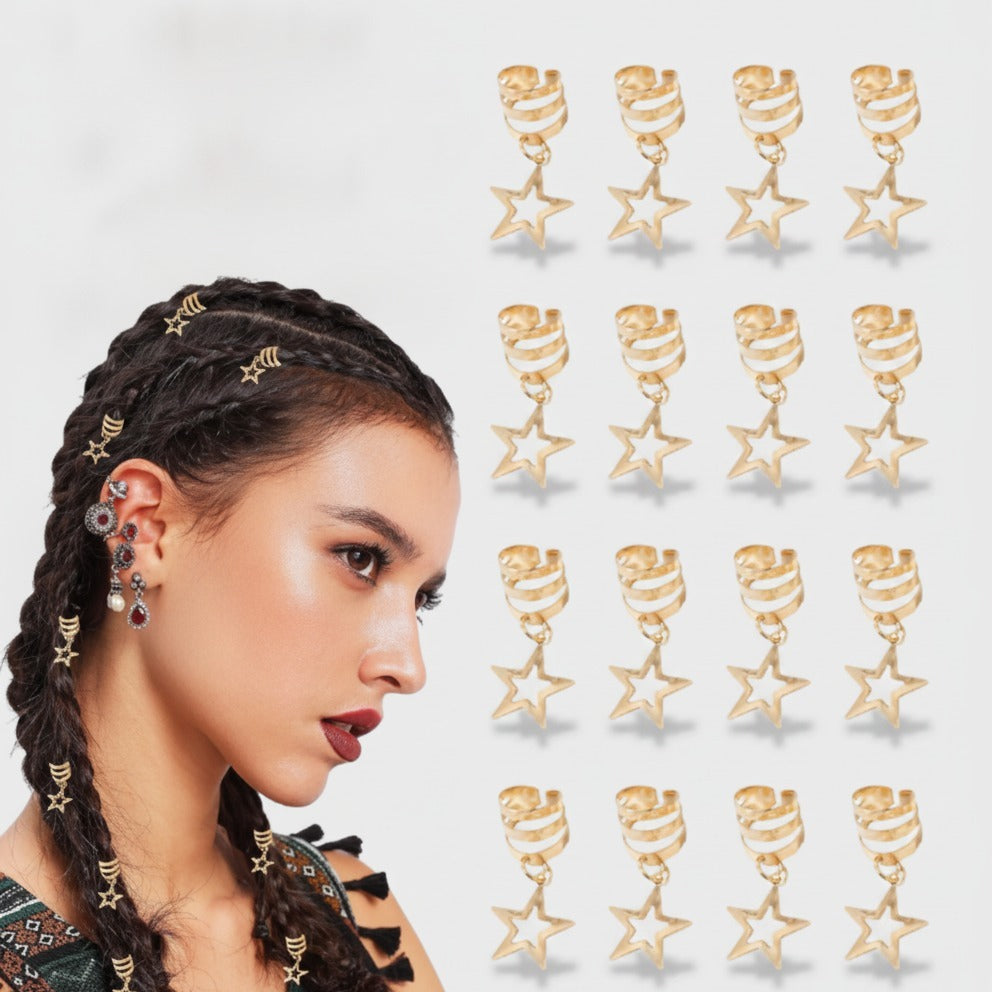Swirl Star Hair Clips Set – hair accessories (view 1)