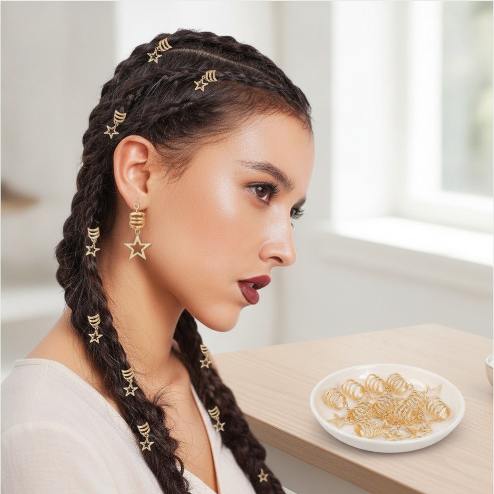 Swirl Star Hair Clips Set – hair accessories (view 3)