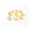 Daisy Charm Hair Clip Set - Gold