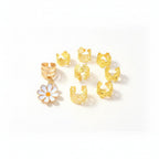 Daisy Charm Hair Clip Set - Gold