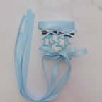Star Bow Hair Clip Set - Blue