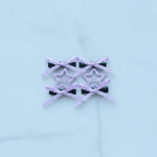 Star Bow Hair Clip Set - Purple