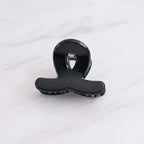Translucent Jade Flower Hair Claw Clip - Black 3cm