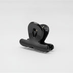 Translucent Jade Flower Hair Claw Clip - Black 3cm