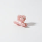 Translucent Jade Flower Hair Claw Clip - Peach Pink 3cm