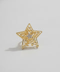 Layered Star Hair Claw Clip - Gold Five-Star 4.7cm – hair accessories (view 1)