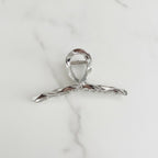 Layered Star Hair Claw Clip - Silver Five-Star 4.7CM