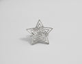 Layered Star Hair Claw Clip - Silver Five-Star 4.7CM – hair accessories (view 1)