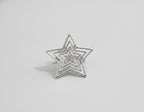 Layered Star Hair Claw Clip - Silver Five-Star 4.7CM – hair accessories (view 1)