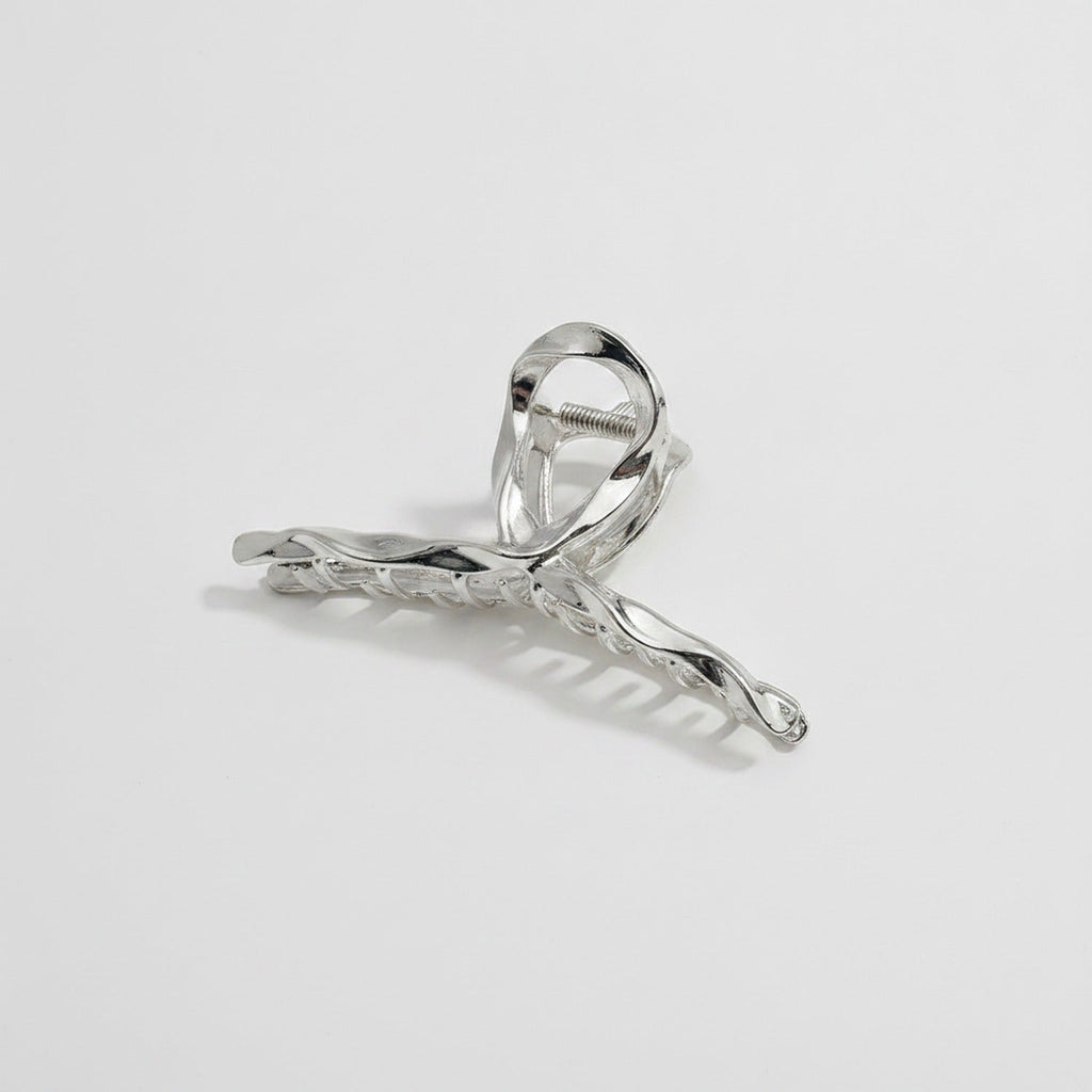 Layered Star Hair Claw Clip - Silver Five-Star 4.7CM