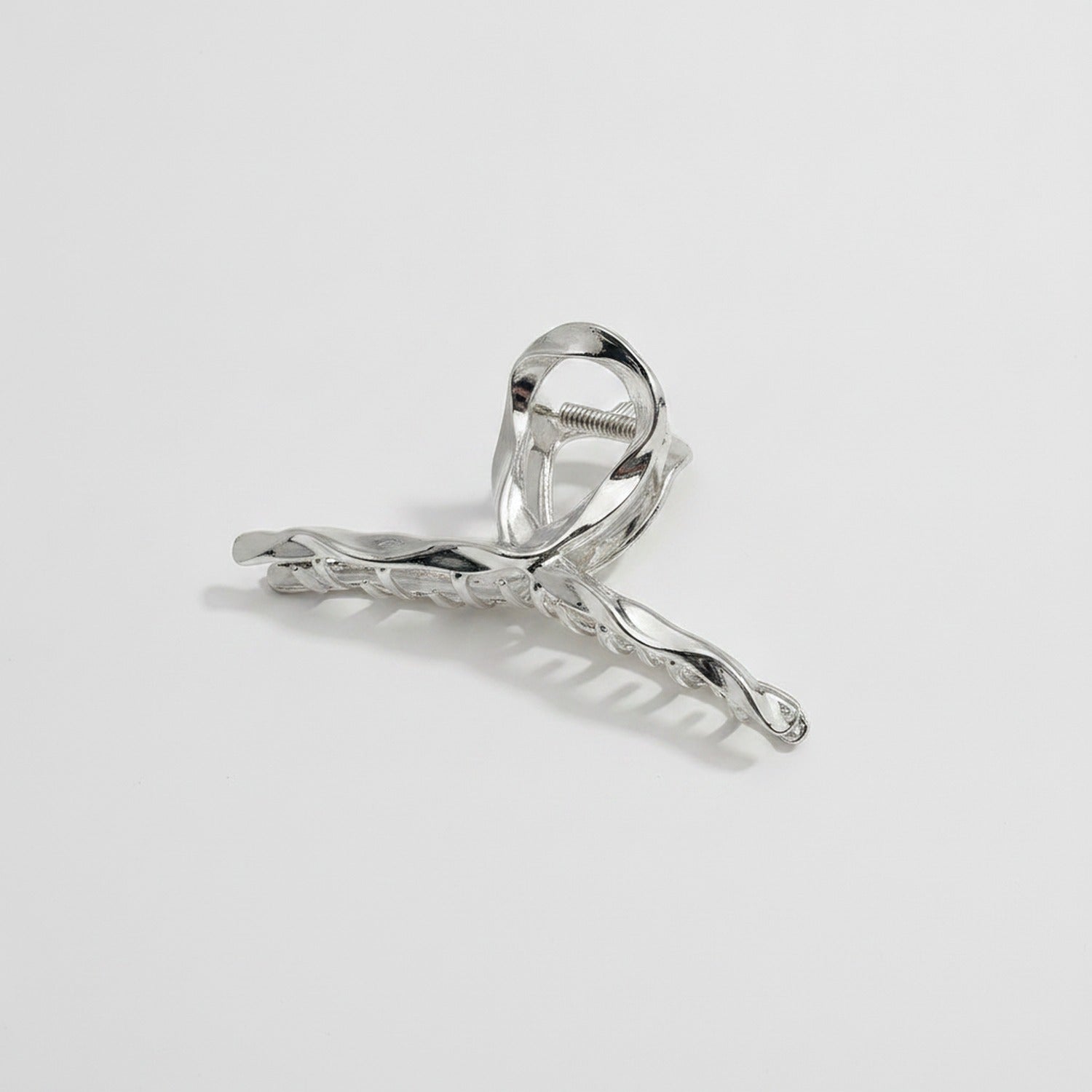 Layered Star Hair Claw Clip - Silver Five-Star 4.7CM