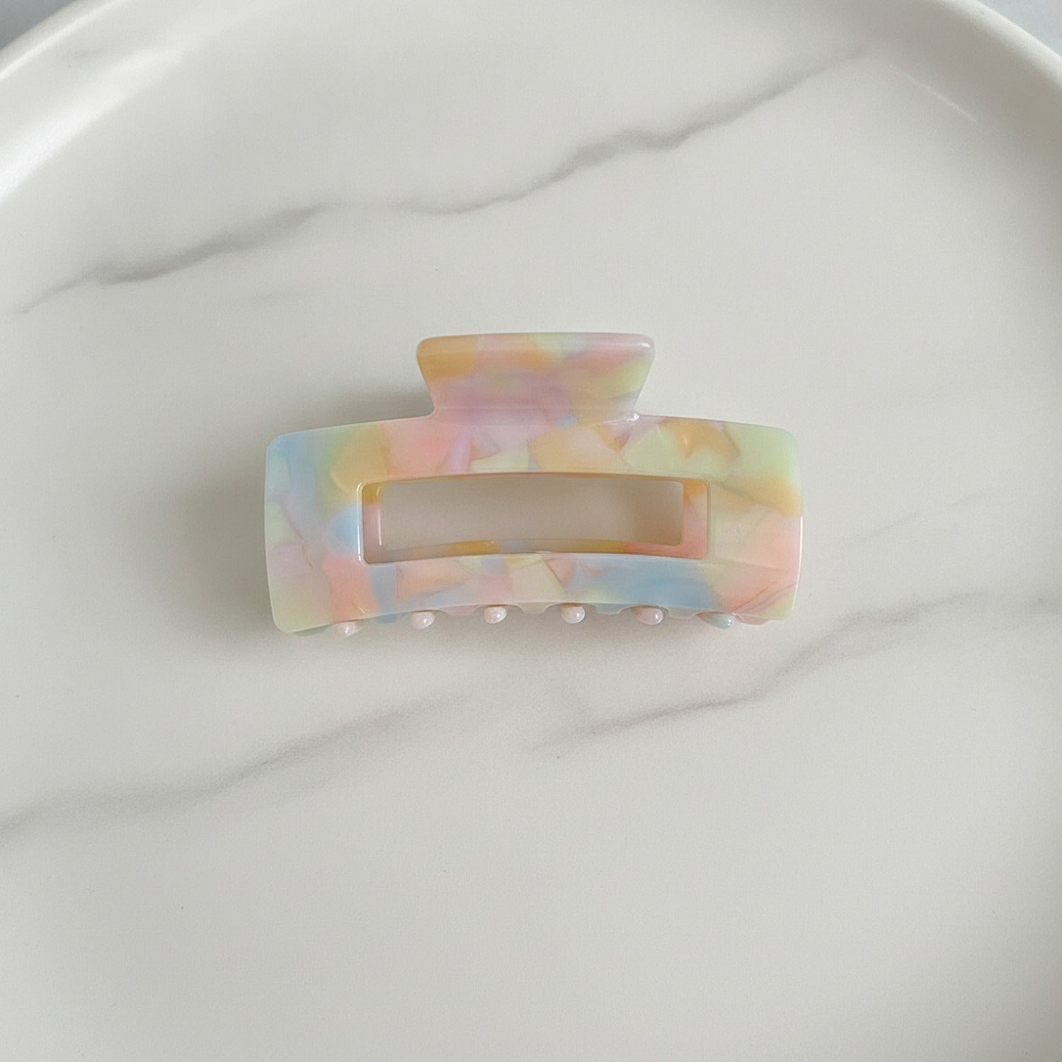 Rainbow Tie-Dye Translucent Hair Claw