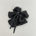 Textured Bow Hair Claw Clip - Black
