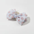 Floral Fabric Hair Claw Clip - Teal 11CM