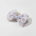Floral Fabric Hair Claw Clip - Teal 11CM